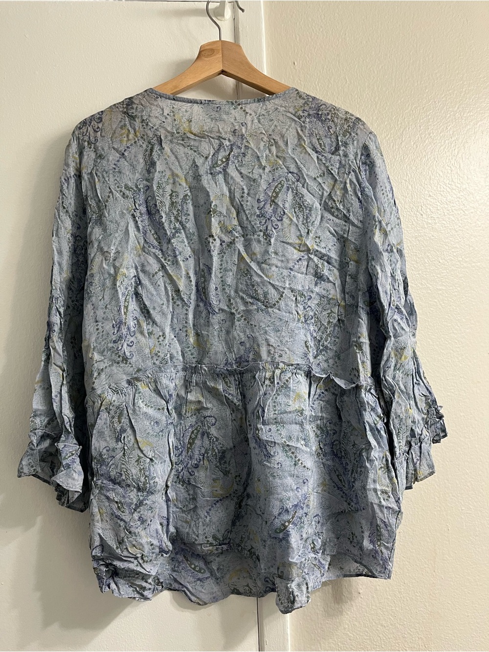 J. Jill Light Blue Printed Button-Front Tunic - Picture 3 of 3